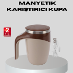 Manyetik Karıştırıcı Kupa USB Şarjlı Otomatik Karıştırma Çift Katmanlı - Vipsepet