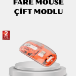 Kablosuz Çift Modlu Mouse – Bluetooth 5.0 + 2.4GHz - Vipsepet