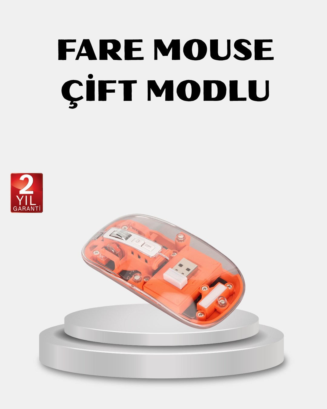 2-185 Kablosuz Çift Modlu Mouse – Bluetooth 5.0 + 2.4GHz - Vipsepet - Görsel 1