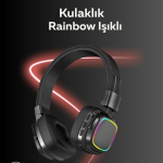RGB Işıklı Katlanabilir Bluetooth 5.3 Kulak Üstü Kulaklık - Vipsepet