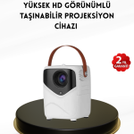 Mini Akıllı Projektör – 1080P Full HD, 64GB Depolama, 2GB RAM, Uzaktan Kumanda Destekli - Vipsepet