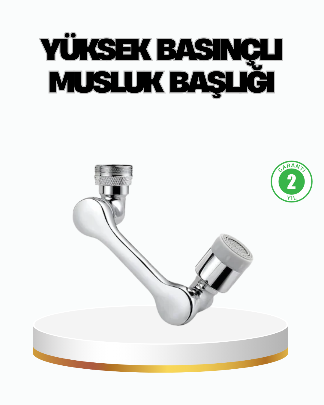 2-196 Üç Segmentli 1080 Derece Musluk Aparatı Esnek Döner Havalandırıcı Pratik Kullanım - Vipsepet - Görsel 1