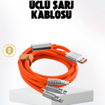 Hızlı Şarj Uyumlu Şarj Kablosu – Esnek Yapı, Güçlü Bağlantı, Yüksek Performans - Vipsepet
