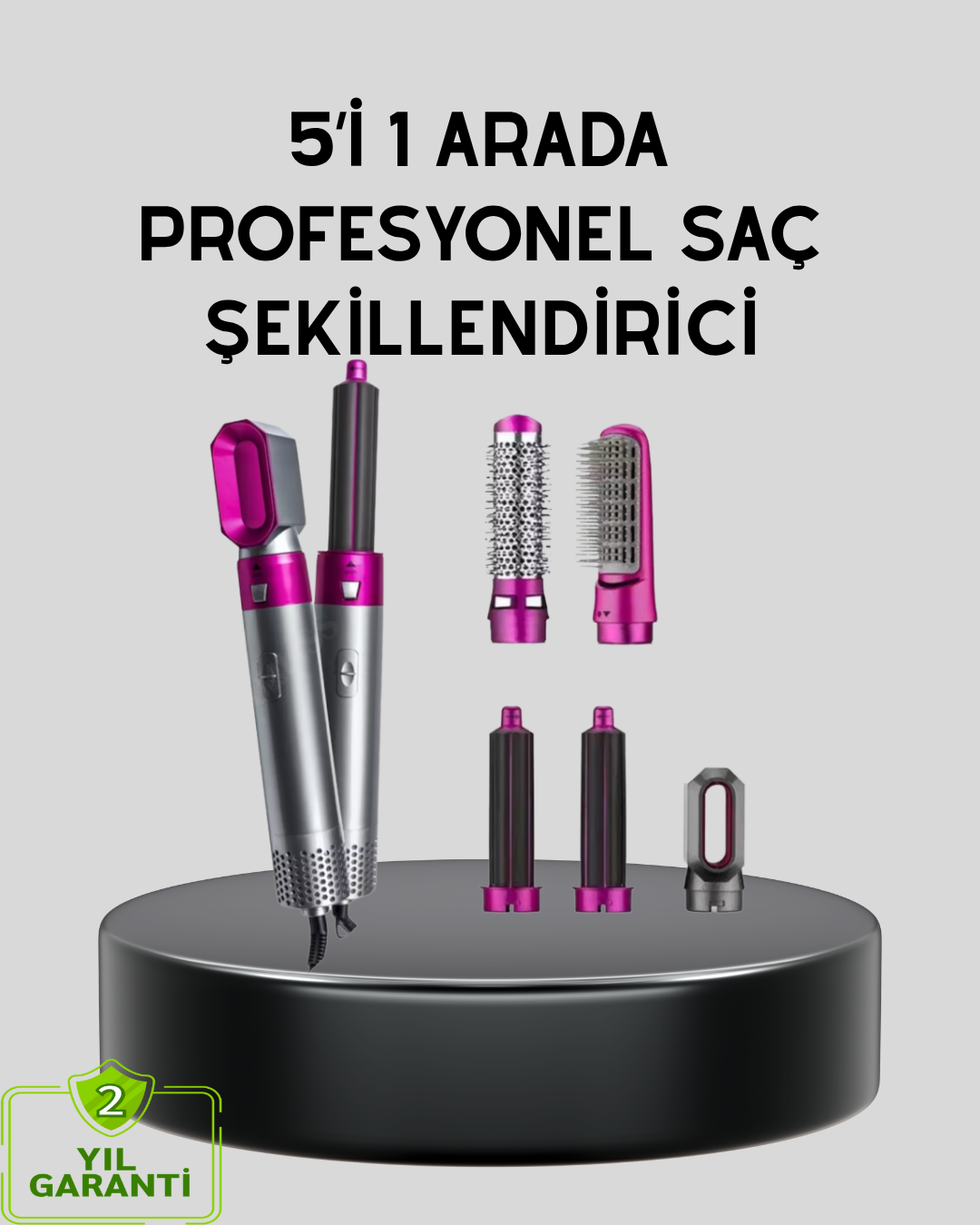 2 5’i 1 Arada Saç Şekillendirme Makinesi Hızlı Kuruma ve Kuaför Kalitesinde Sonuç - Vipsepet - Görsel 1