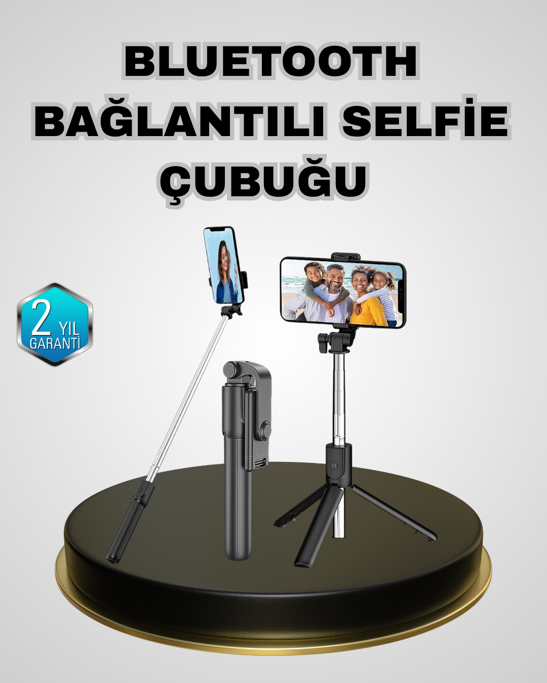 2-200 Bluetooth Selfie Çubuğu – Kablosuz, Hafif ve Yüksek Çözünürlüklü Çekim İçin - Vipsepet - Görsel 1