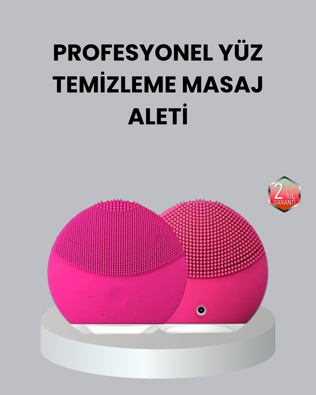2-205 3 Fonksiyonlu Yüz Temizleme ve Masaj Cihazı – Su Geçirmez, Şarjlı, Ölü Deri Temizleyici ve Cilt Yenileyici - Vipsepet - Görsel 1
