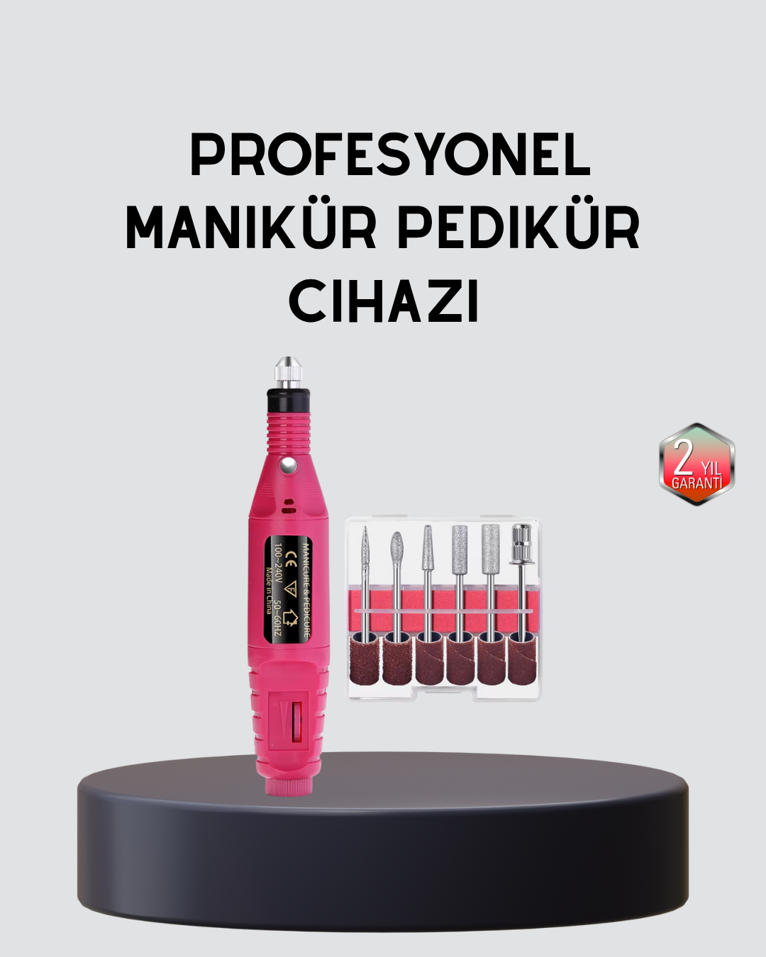 2-208 Tırnak Matkap Makinesi – Profesyonel Manikür Pedikür Cihazı, Ayarlanabilir Hız ve Sessiz Çalışma - Vipsepet - Görsel 1