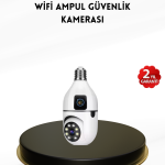 1080P WiFi Ampul Kamera Uzaktan Erişimli Hareket Sensörlü Gece Görüşlü - Vipsepet