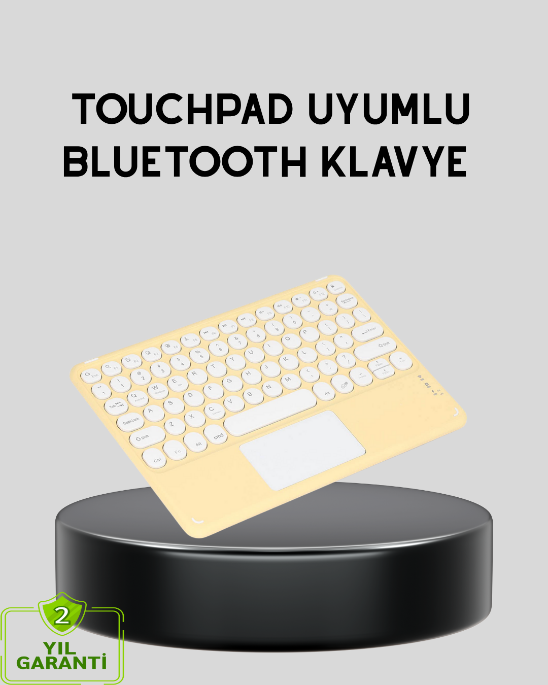 2-210 Bluetooth Kablosuz Klavye – İnce Slim Model, Tablet ve Akıllı TV Uyumlu, Sessiz Tuşlu Taşınabilir Klavye - Vipsepet - Görsel 1
