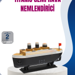 Dekoratif Gemi Modeli 7 Renk Işıklı Hava Nemlendirici ve Oda Kokusu Difüzörü - Vipsepet