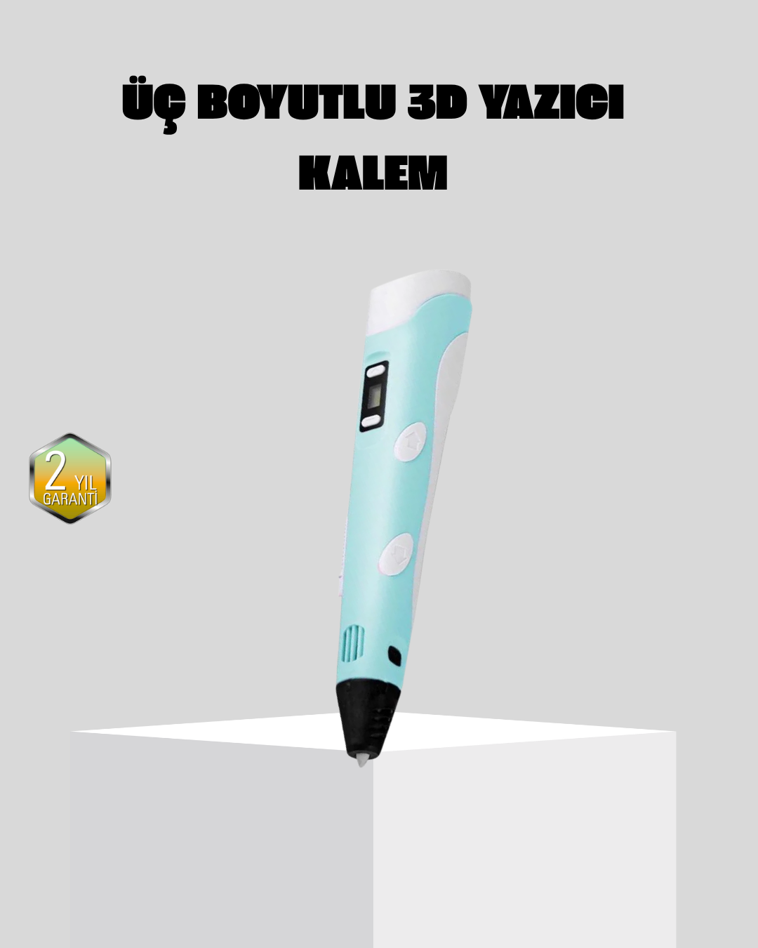 2-224 3D Kalem Ergonomik ve 1.75 mm Filament Destekli FDM Yazıcı Kalemi - Vipsepet - Görsel 1
