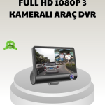 Araç DVR Kamerası 3’lü 170° Geniş Açılı Full HD ve Park Destekli - Vipsepet