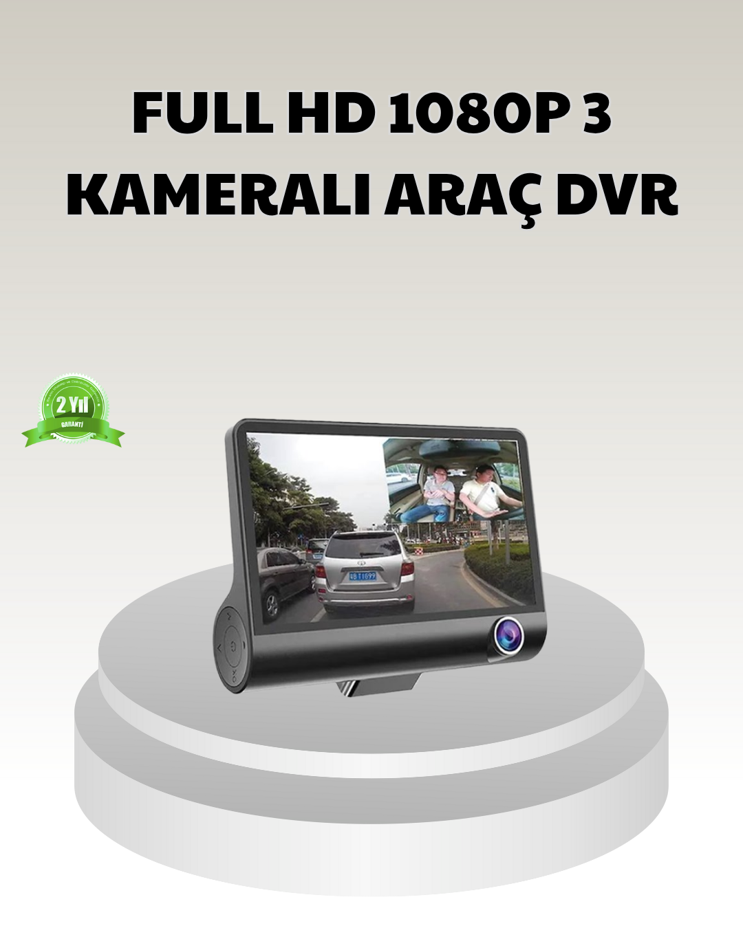 2-226 Araç DVR Kamerası 3’lü 170° Geniş Açılı Full HD ve Park Destekli - Vipsepet - Görsel 1