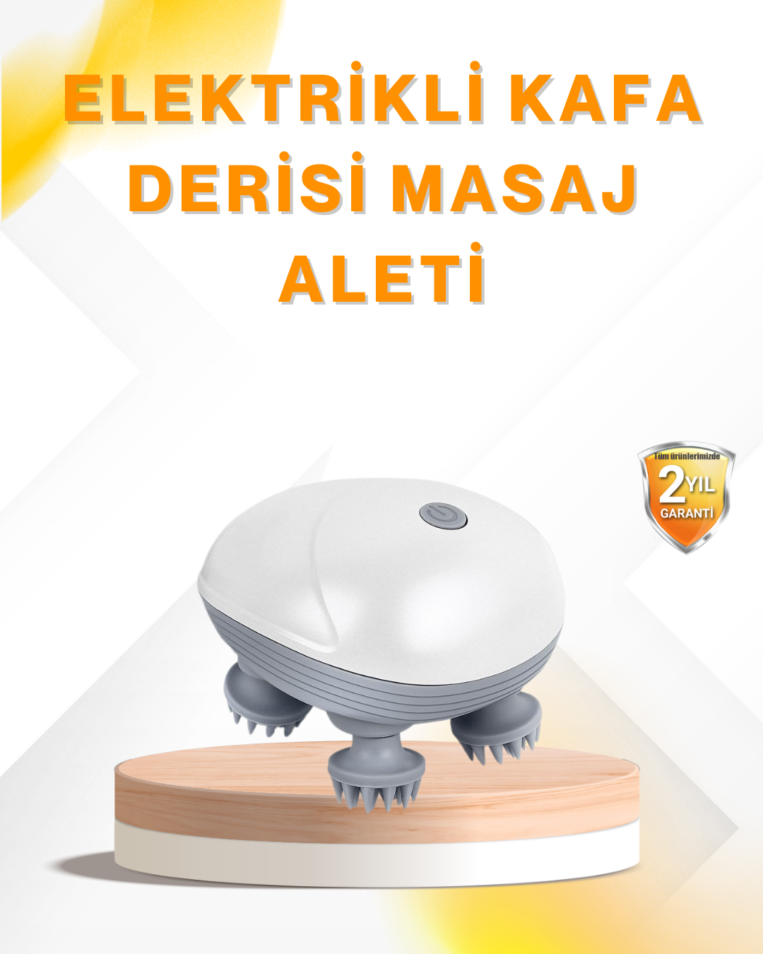 2-227 Şarjlı Kafa Masaj Aleti 3 Hız Ayarlı Derin Masaj - Vipsepet - Görsel 1