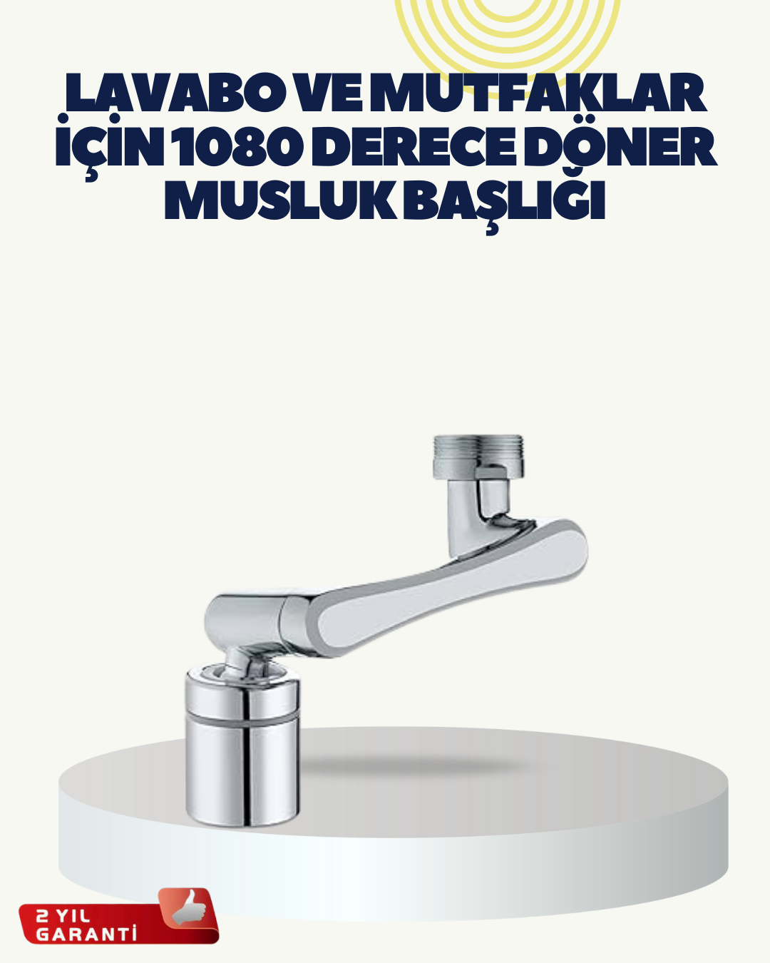 2-230 Çok Yönlü Dönebilen Musluk Başlığı 2 Fonksiyonlu Su Akışı - Vipsepet - Görsel 1