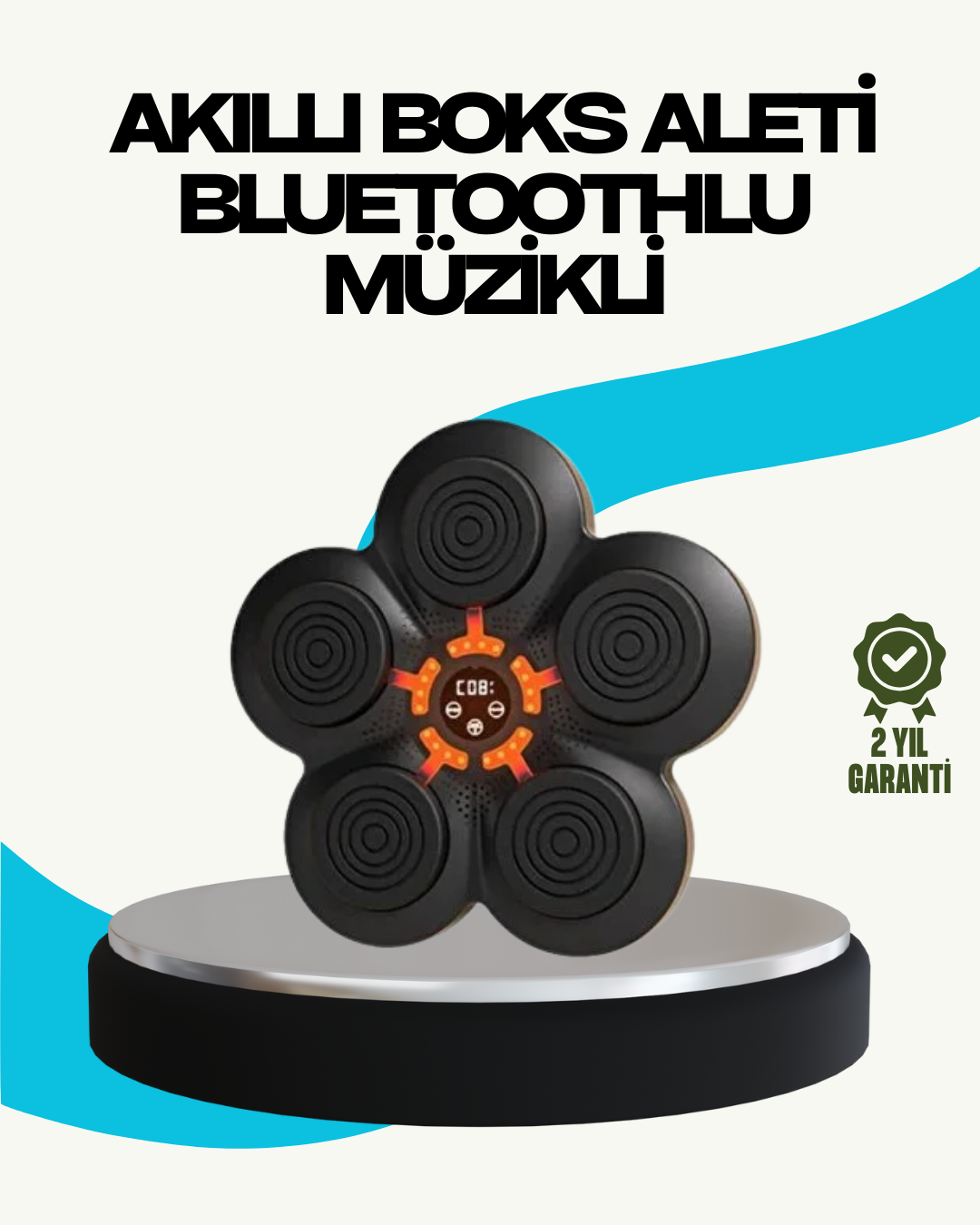 2-235 Ev Tipi Akıllı Boks Duvar Paneli Müzikli Bluetoothlu Refleks Geliştirme Cihazı - Vipsepet - Görsel 1