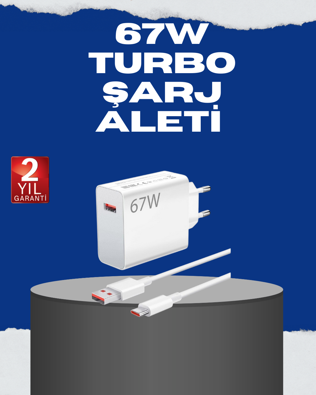 2-237 67 Watt Turbo Charge Başlık Vivo Y20 Y35 Y55 Uyumlu - Vipsepet - Görsel 1
