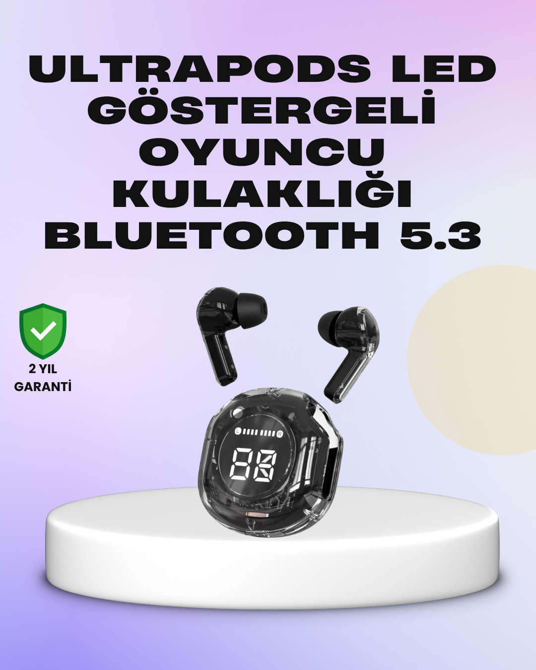 2-25 Kablosuz Bluetooth Kulaklık Hifi Ses Kalitesi ve Mikrofonlu - vipsepet - Görsel 1