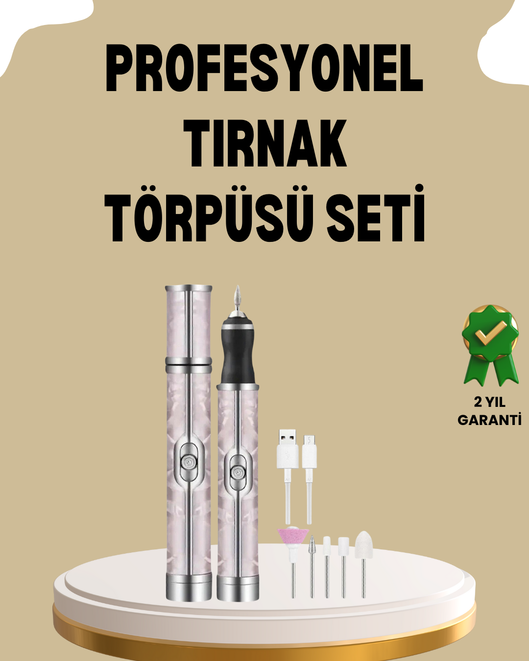 2-251 USB Şarjlı Profesyonel 20.000 RPM Elektrikli Oje Sökücü ve Tırnak Bakım Aleti - Vipsepet - Görsel 1