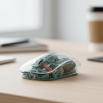 Bluetooth ve 2.4G USB Destekli Pilli Kablosuz Şeffaf Mouse - Vipsepet