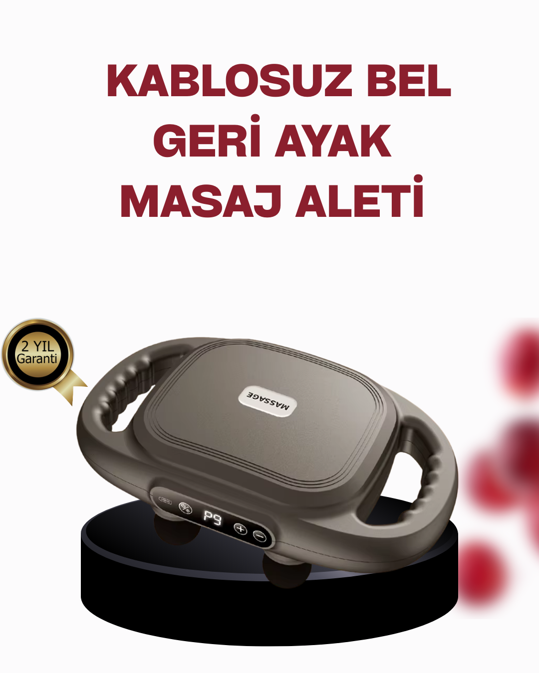 2-26 Geliştirilmiş 6 Başlıklı Şarjlı Masaj Aleti 2000 mAh Derin Doku Masajı - Vipsepet - Görsel 1