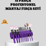 12 Parça Makyaj Fırça Seti – Profesyonel ve Günlük Kullanıma Uygun - Vipsepet