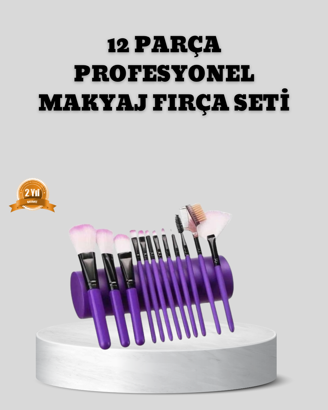 2-27 12 Parça Makyaj Fırça Seti – Profesyonel ve Günlük Kullanıma Uygun - Vipsepet - Görsel 1