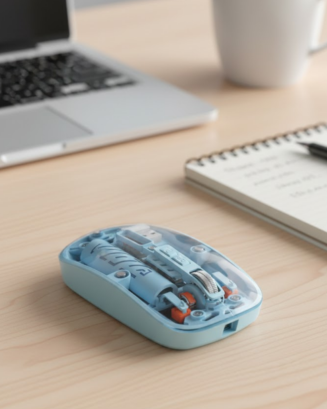 2-27 Mavi Kablosuz Mouse Bluetooth ve USB Çift Mod Bağlantılı - Vipsepet - Görsel 1