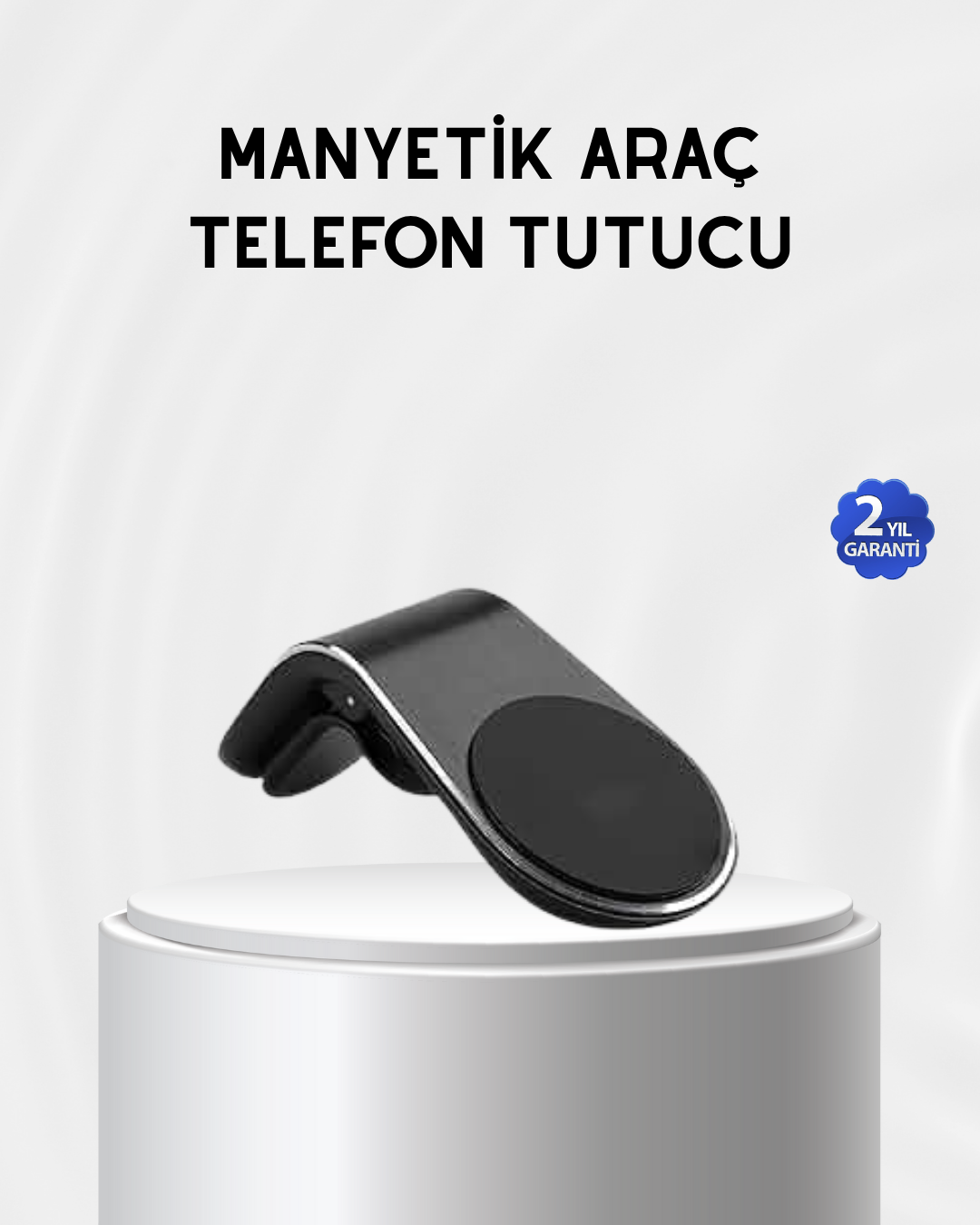 2-3 Araç İçi Manyetik Telefon Tutucu Güçlü Klipsli ve 360 Derece Ayarlanabilir - Vipsepet - Görsel 1