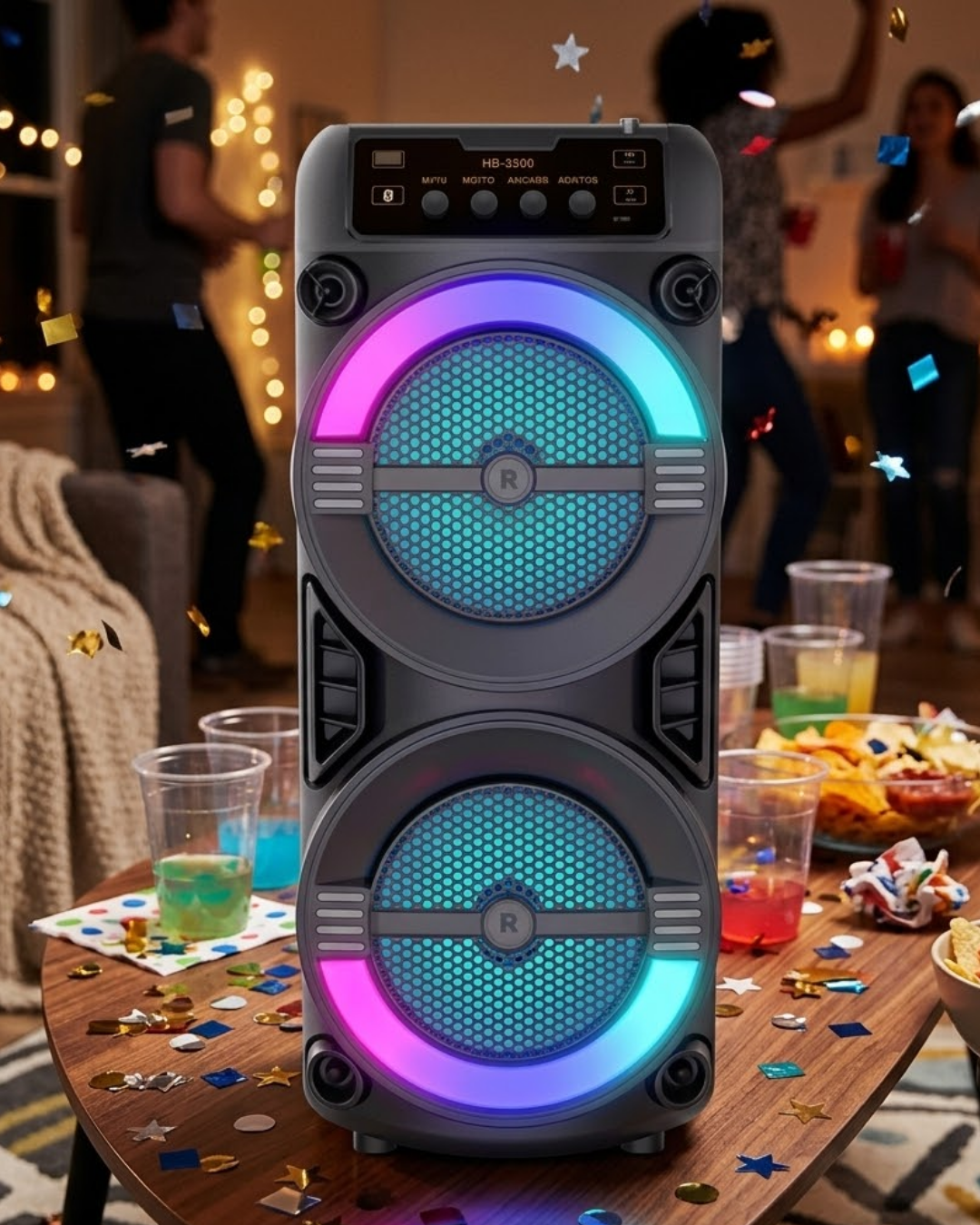 2-30 LED Işıklı Kablosuz Bluetooth Hoparlör USB TF Kart Destekli - Vipsepet - Görsel 1
