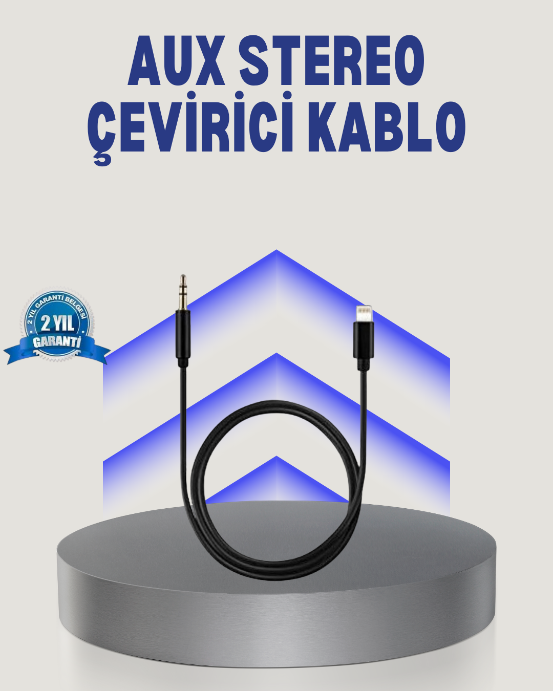 2-32 iPhone Lightning 3.5mm Aux Çevirici Kablo JH-023 Stereo Ses Aktarıcı - Vipsepet - Görsel 1