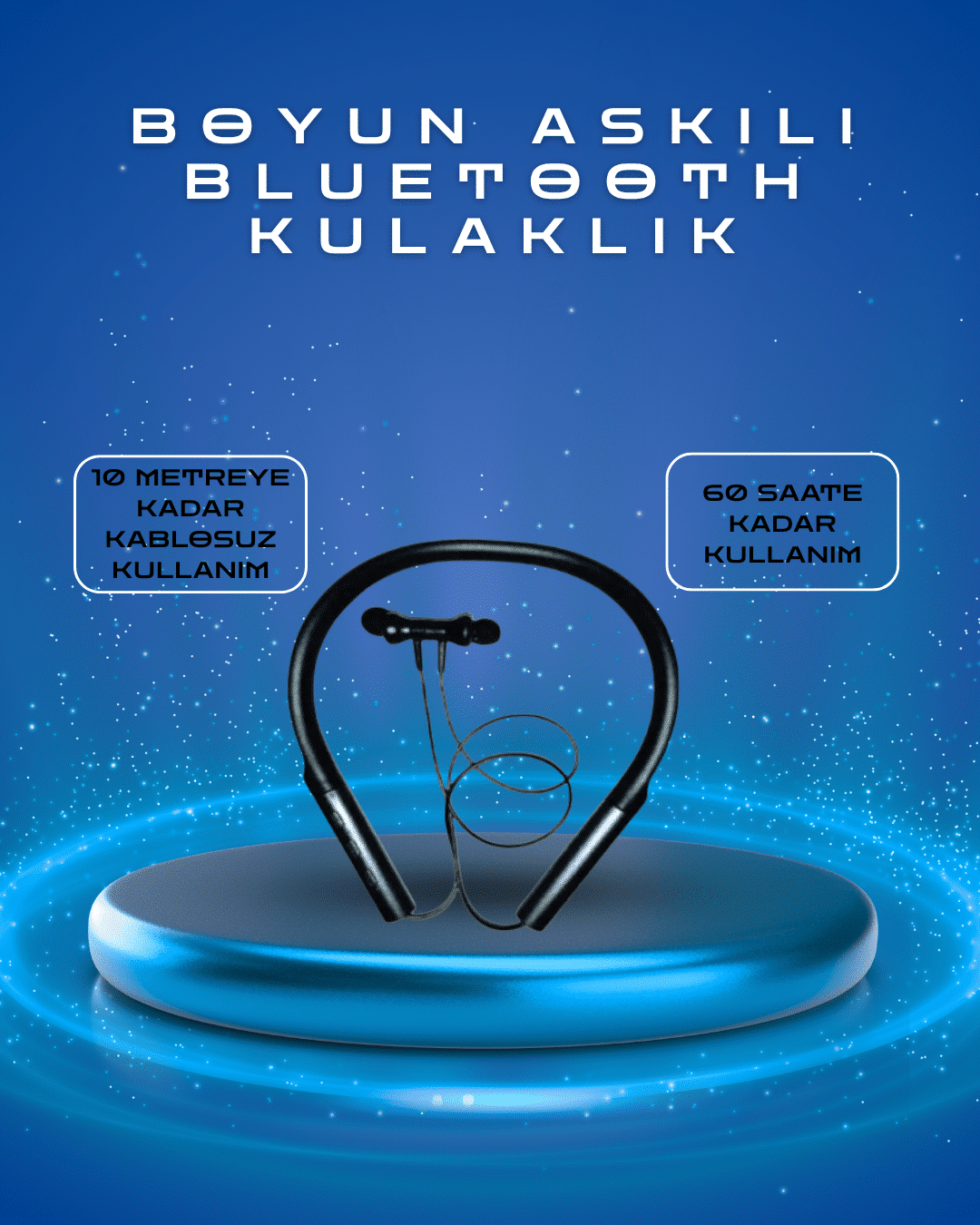 2-32 Polygold PG-100 Type-C Şarjlı Bluetooth Kulaklık – Boyun Askılı, Uzun Pil Ömürlü, Mikrofonlu - vipsepet - Görsel 1
