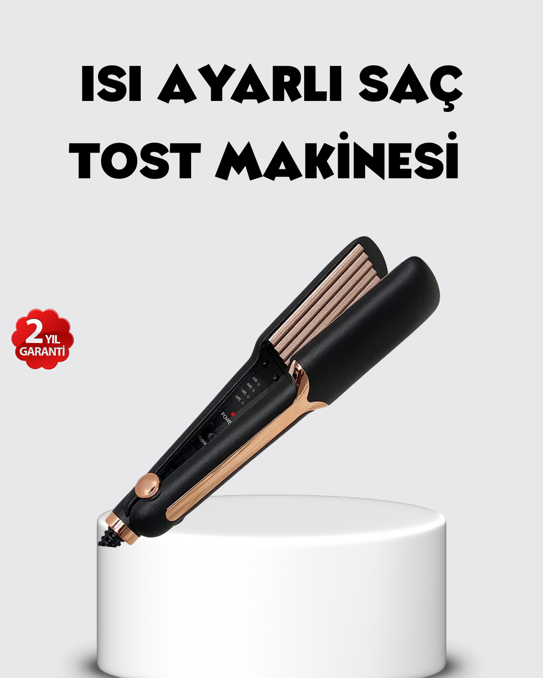 2-32 Tost Model Saç Şekillendirici DEMPOWER DP-134 360° Döner Kablolu - Vipsepet - Görsel 1
