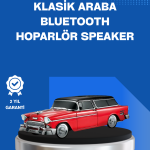 Retro Araba Şekilli Kablosuz Bluetooth Hoparlör - Vipsepet