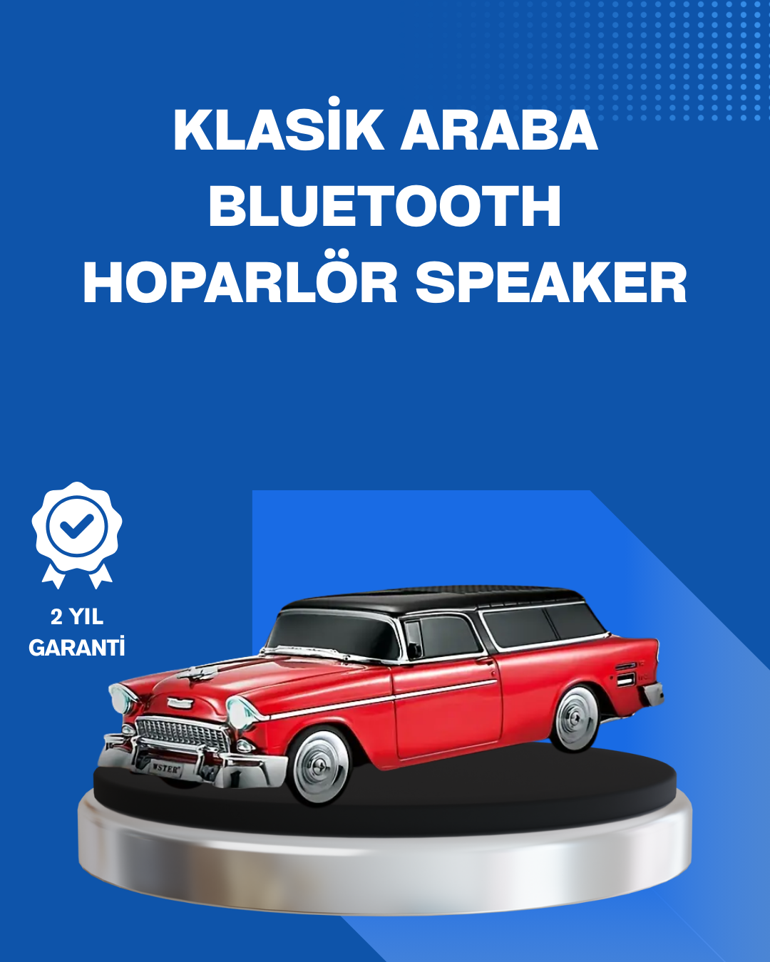 2-33 Retro Araba Şekilli Kablosuz Bluetooth Hoparlör - Vipsepet - Görsel 1