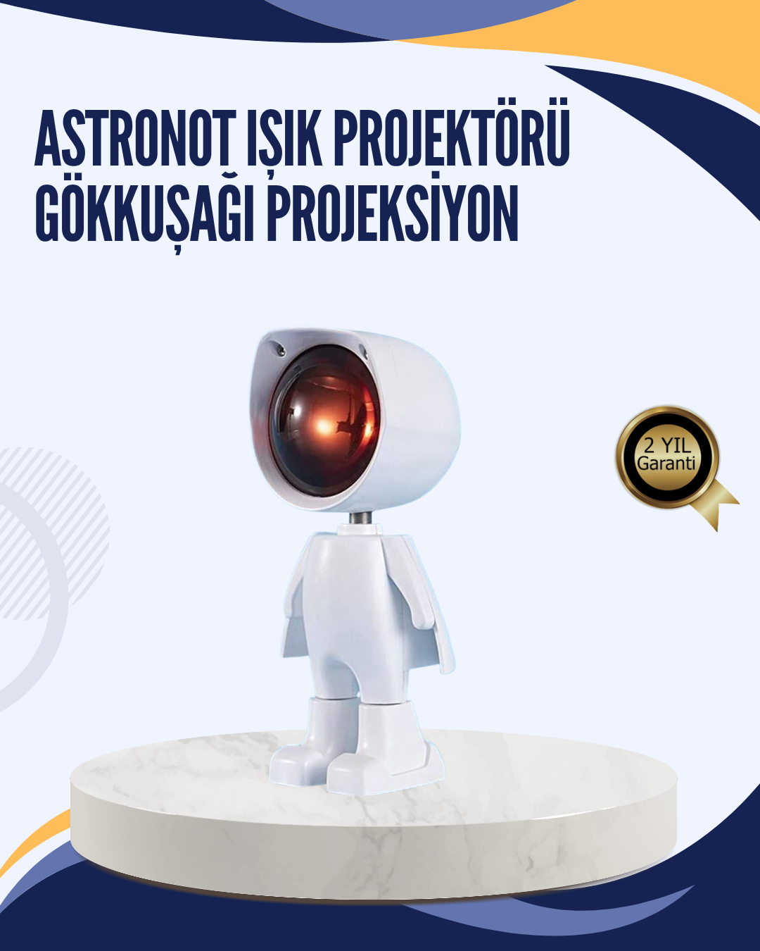 2-34 Gün Batımı Efekti Sunan Astronot LED Masa Lambası - Vipsepet - Görsel 1
