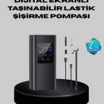 Taşınabilir 80W Kablosuz Lastik Şişirme Pompası Dijital Ekranlı - Vipsepet