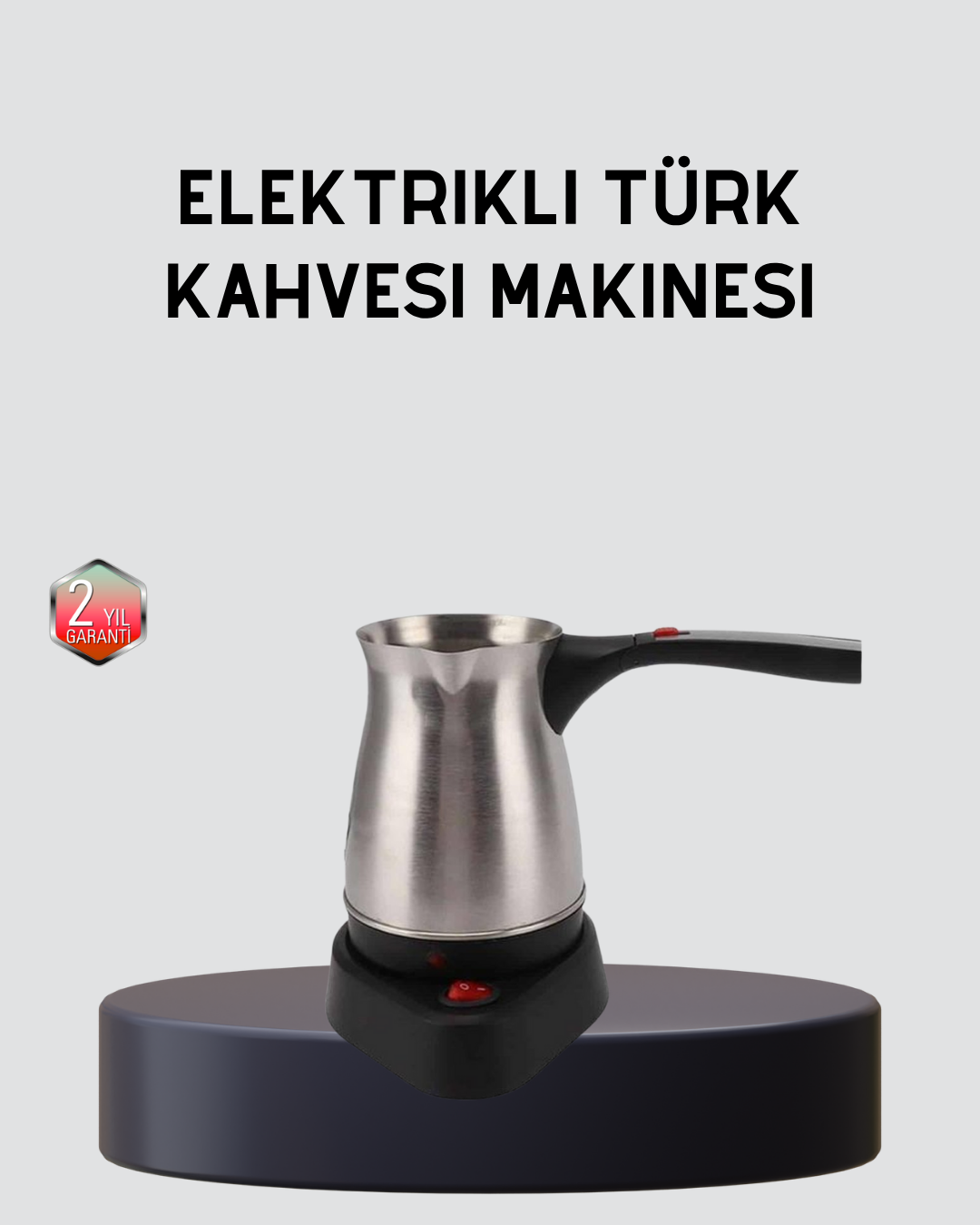 2-36 Elektrikli Türk Kahvesi Cezvesi 800W Kablosuz Döner Tabanlı - Vipsepet - Görsel 1