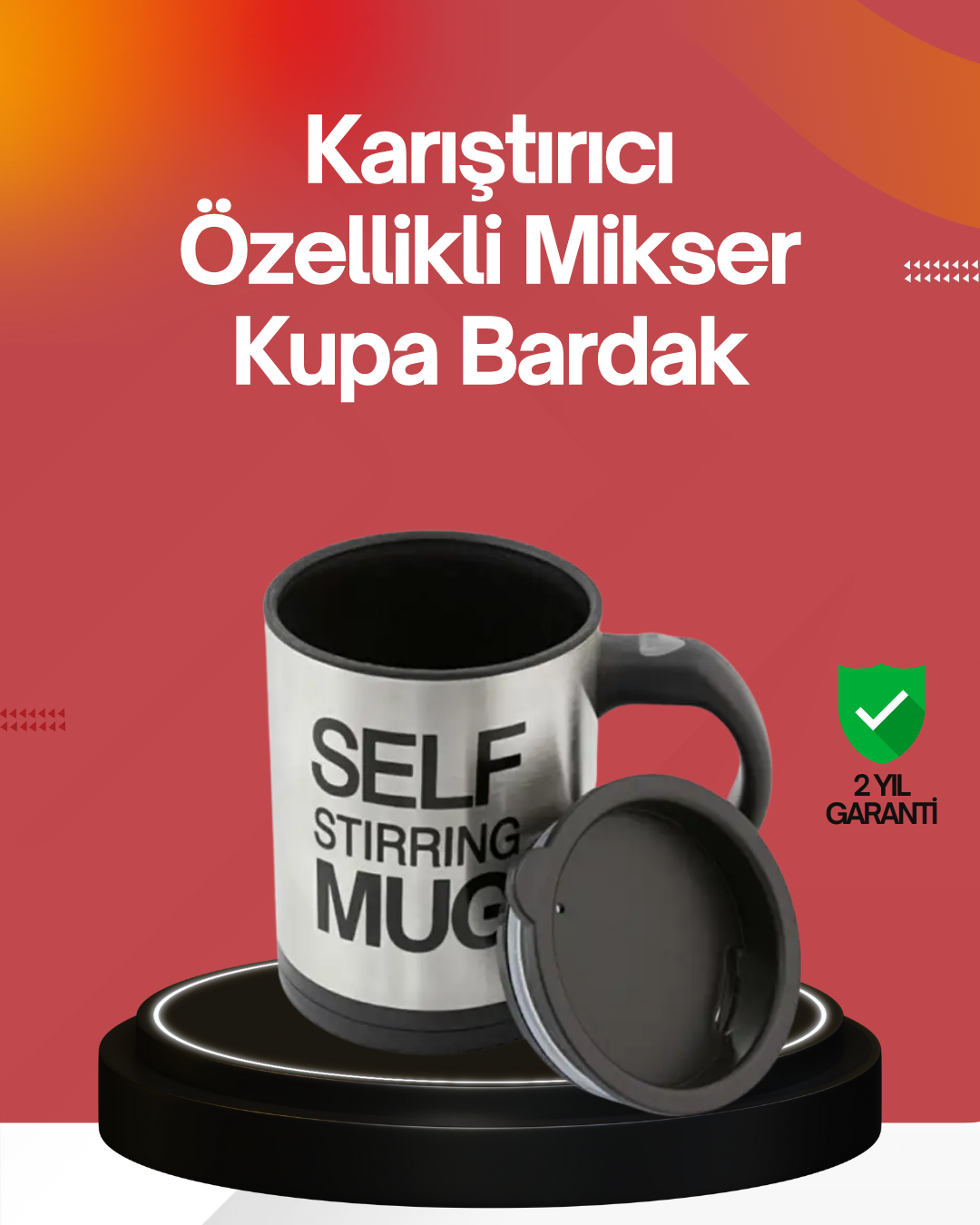 2-4 Kendi Kendini Karıştıran Termos Kupa | Güçlü Motor ve Çift Katmanlı Isı Koruma - Vipsepet - Görsel 1