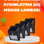 Montajlı Güneş Enerjili Duvar Tipi Aydınlatma – 8 Saat Çalışma Süresi - Vipsepet