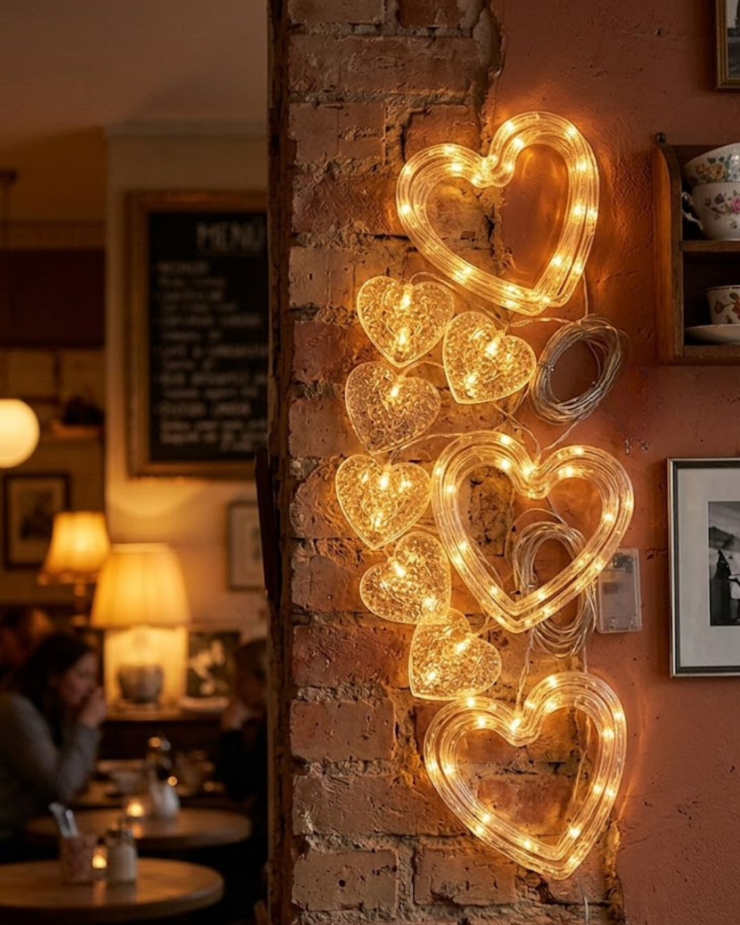 2-41 Dekoratif Kalp LED Neon Lamba Romantik Oda Balkon ve Masa Üstü Işığı - Vipsepet - Görsel 1