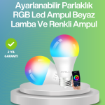 Uzaktan Kumandalı Akıllı LED Ampul, Enerji Tasarruflu - Vipsepet