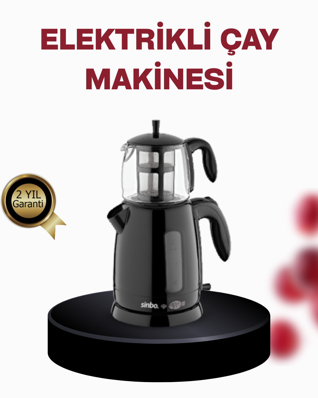 2-42 Cam Demlikli 20 Bardak Kapasiteli Elektrikli Çaycı - Vipsepet - Görsel 1