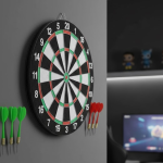 Kaliteli Ahşap Dart Tahtası 12 İnç  4 Dart Ok Seti - Vipsepet