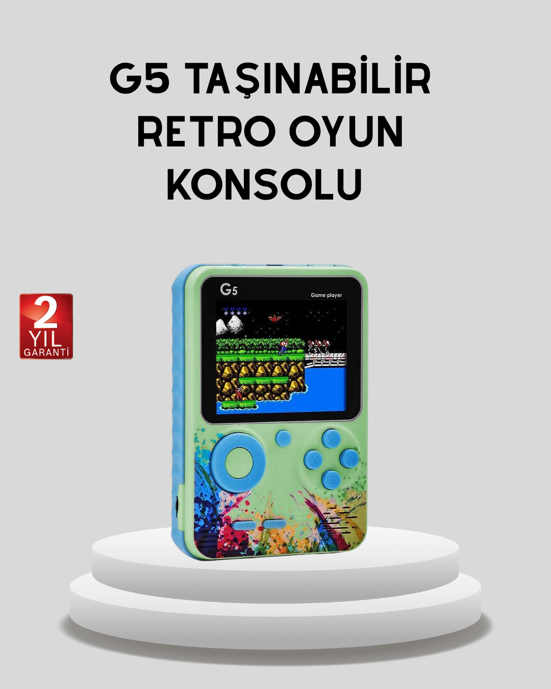 2-45 G5 Taşınabilir Retro Game Box 500 Oyunlu Şarjlı Mini Oyun Konsolu - Vipsepet - Görsel 1