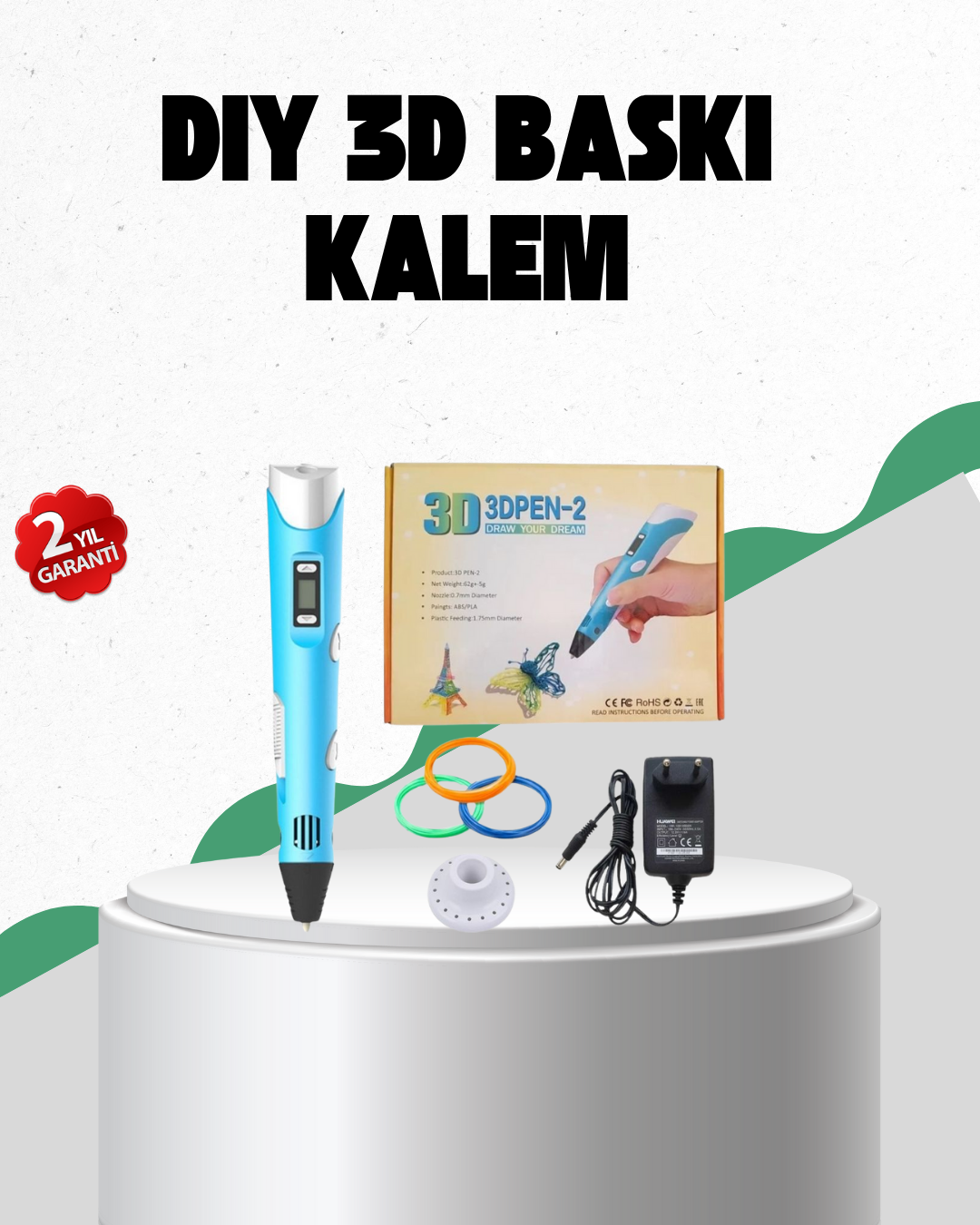 2-46 Profesyonel ve Hobi İçin 3D Modelleme Kalemi - Vipsepet - Görsel 1
