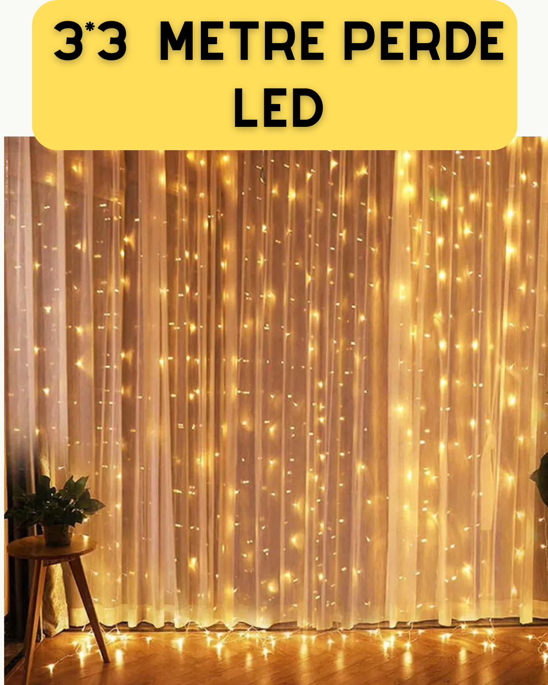 2-48 Şelale Tasarımlı Perde LED – Düğün ve Özel Gün Işıkları - Vipsepet - Görsel 1