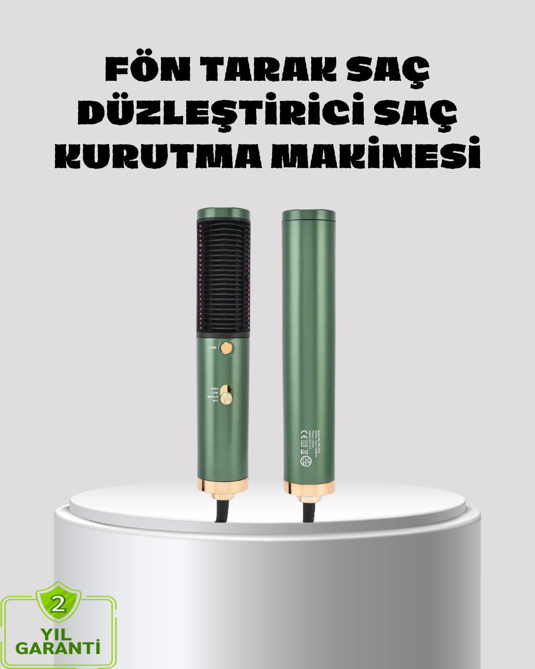 2-49 Güçlü İyonik Saç Kurutma Makinesi 3 Kademeli Isı ve 360° Dönebilen Kablo - Vipsepet - Görsel 1