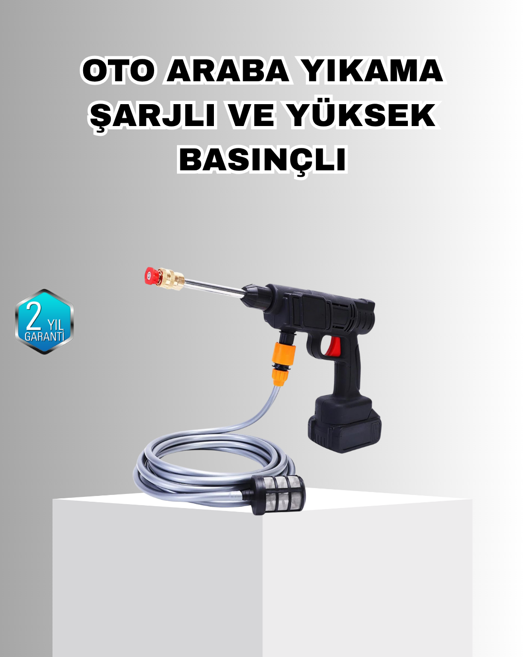 2-5 21V Akülü Basınçlı Yıkama Makinesi Çift Akülü ve Hızlı Şarj Özellikli - Vipsepet - Görsel 1