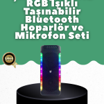 Yüksek Ses Güçlü Kablosuz Hoparlör  Karaoke Mikrofonlu - Vipsepet